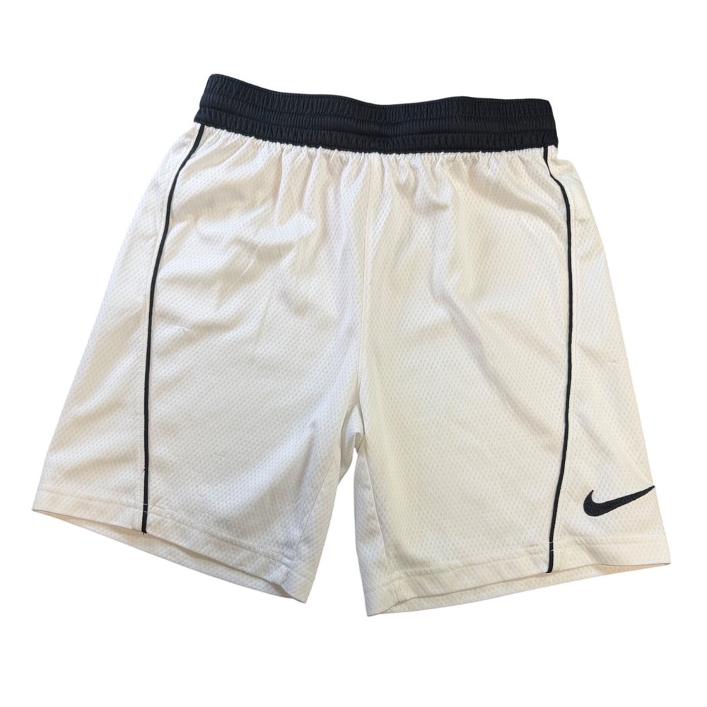 Nike Kids Dri-FIT Mesh Basketball Shorts White Black Size Medium M Athletic K3